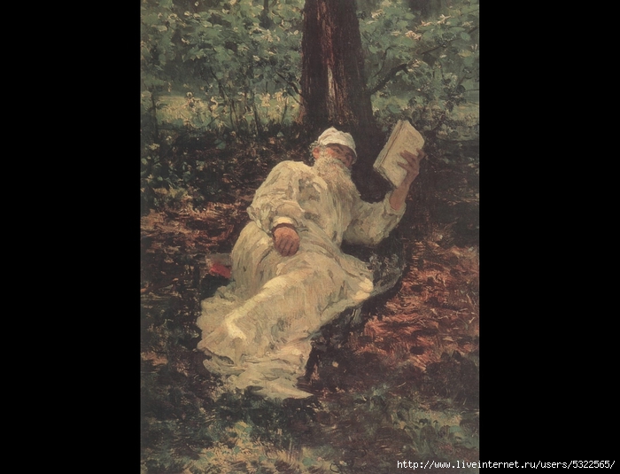 A152Leo Tolstoy in the Forest. 1891. (700x535, 206Kb)