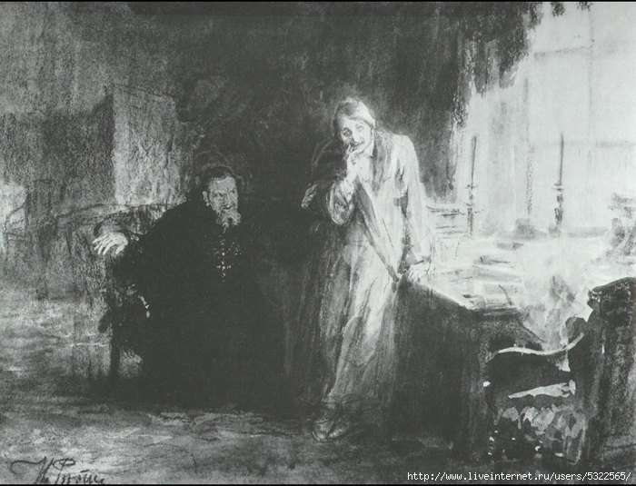 A159Nikolai Gogol and Father Matvei. 1902. (700x535, 272Kb)