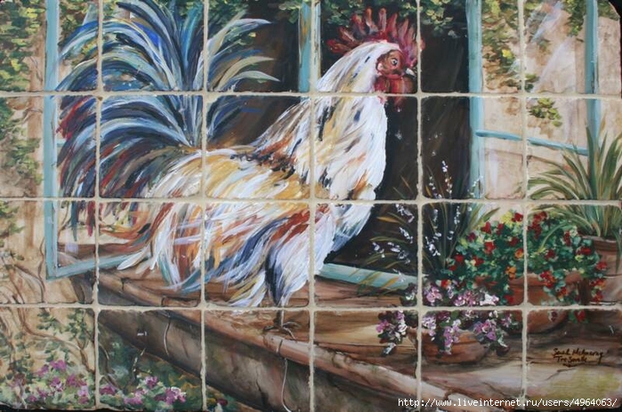 French_Country_Rooster_in_Window_Sill (700x463, 302Kb)