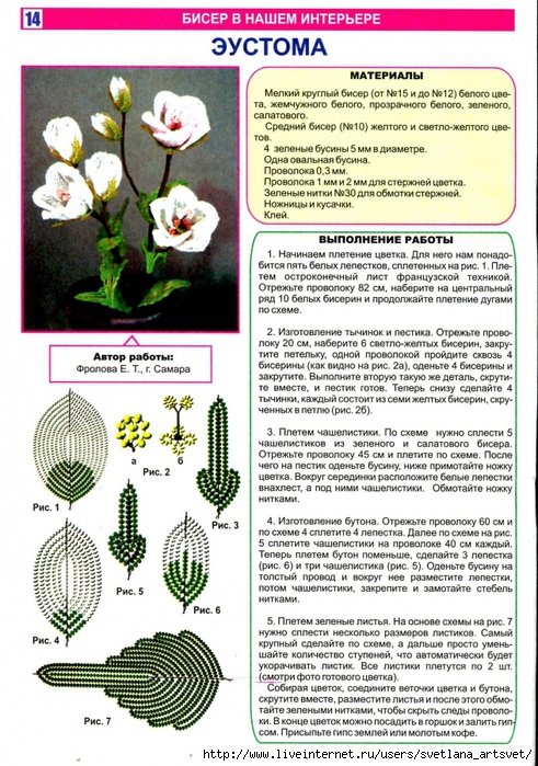 Эустома схема посадки