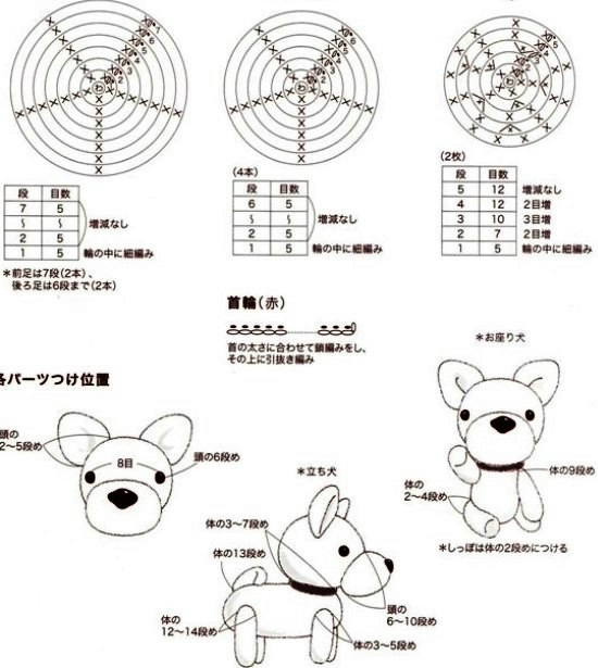 Собачки крючком схема