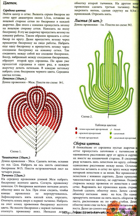 Из бисера книга схема