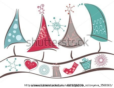 stock-vector-christmas-trees-line-and-christmas-symbols-62568208 (450x348, 83Kb)