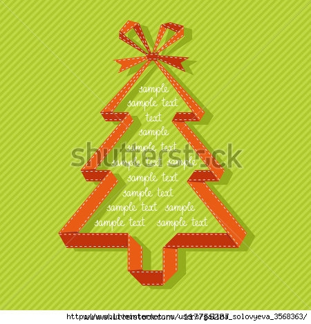 stock-vector-vector-stylized-christmas-tree-made-from-red-paper-ribbon-with-bow-origami-modern-green-background-117755287 (450x470, 139Kb)