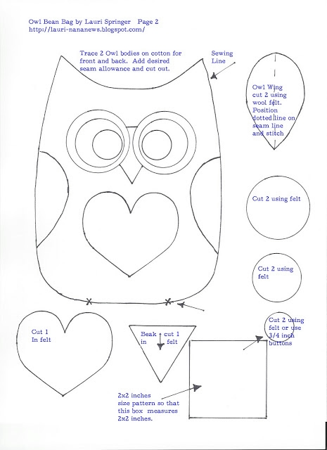 Owl Bean Bag Pattern page 2 (465x640, 110Kb)