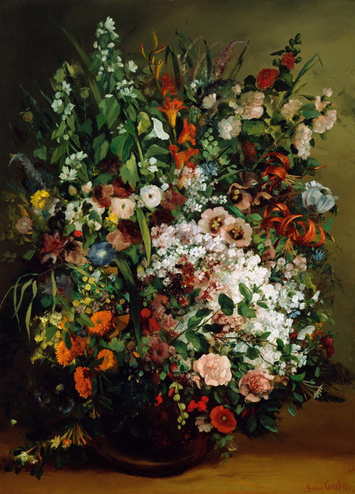 Гюстав Курбе -  Букет цветов в вазе  1862 (503x700, 126Kb)
