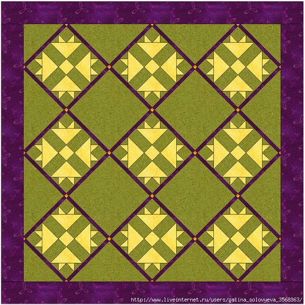 Cross and Crown Quilt (620x619, 389Kb)