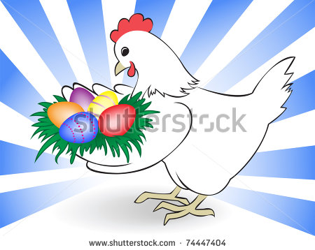 stock-vector-white-chicken-keeps-a-nest-with-colored-eggs-74447404 (450x358, 40Kb)
