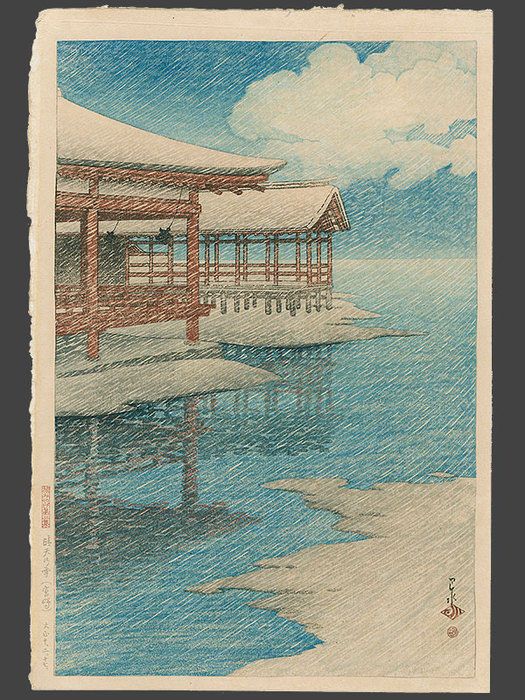 Snow on a Clear Day at Miyajima (525x700, 168Kb)