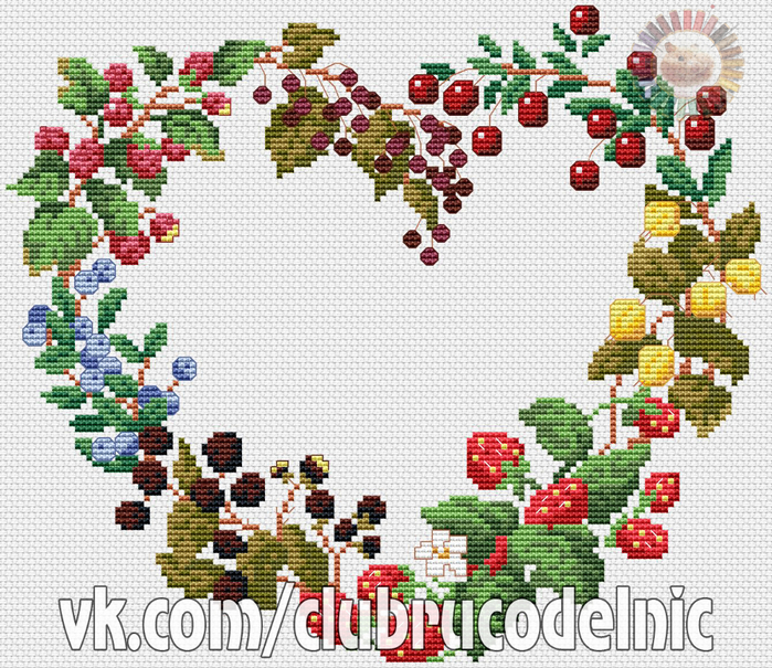 Berry wreath (700x605, 575Kb)