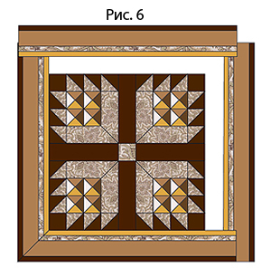 Лоскутная мозаика. Панно ИГРА С УГОЛКАМИ в технике пэчворк (6) (300x306, 112Kb)