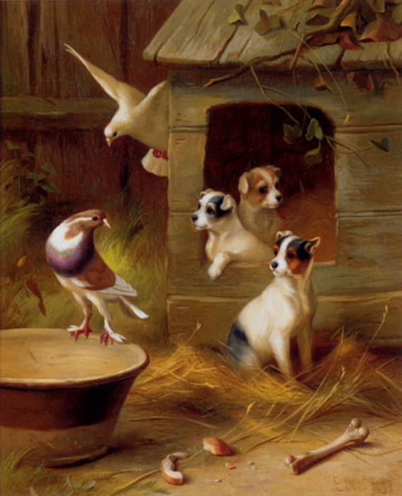 Hunt_Edgar_Pigeons_And_Puppies (567x700, 452Kb)