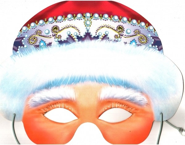 Дед Мороз, Санта Клаус, маска из папье-маше, купить, заказать с доставкой