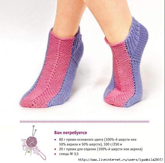 Мерки для вязания носков и тапочек