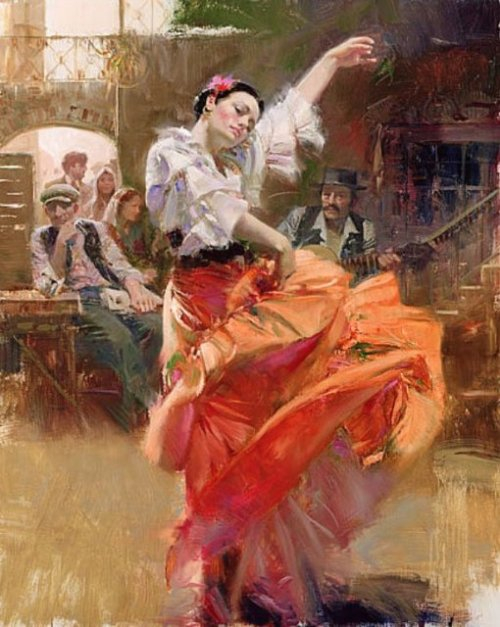 Картина танцовщица живопись