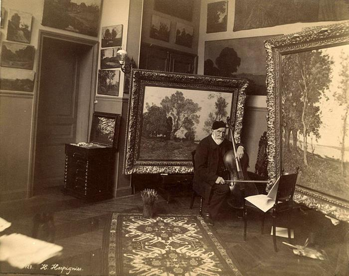 Henri_Harpignies_in_his_studio (700x553, 253Kb)