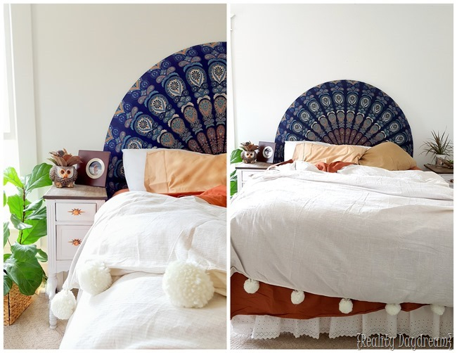 Easiest-Headboard-EVER...-Use-a-round-beach-throw-to-upholster-a-half-curcle-headboard-Reality-D (650x502, 260Kb)