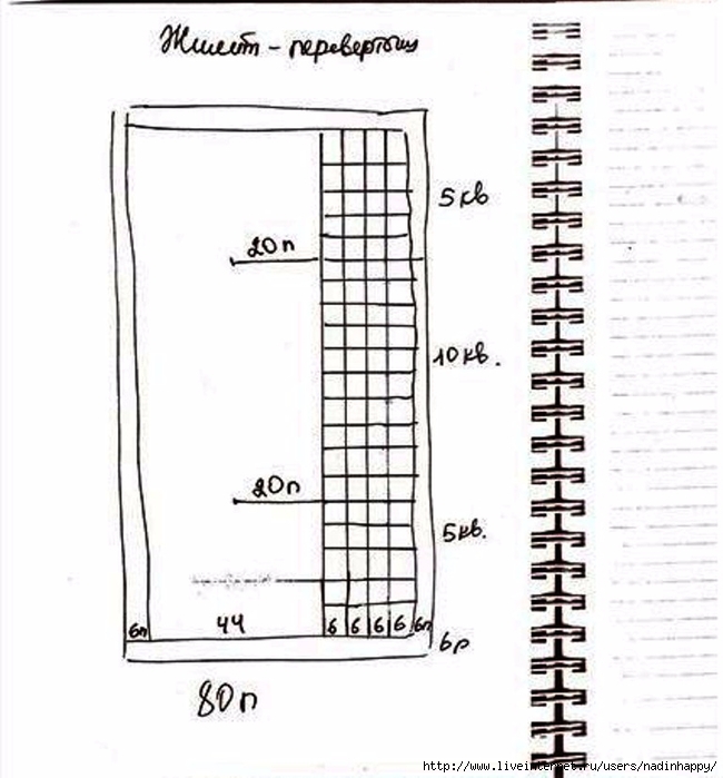 Жилет трансформер спицами схемы и описание