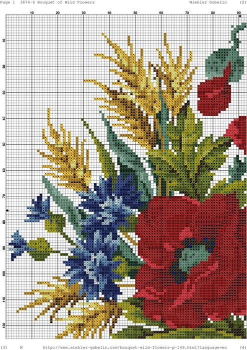 Bouquet of Wild Flowers-001 (494x700, 491Kb)