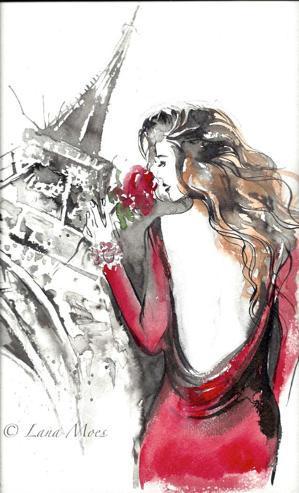 Fashion-Original-Watercolor-Painting-Modern-Home-Decor-Paris-Red-Love-Romance (425x700, 246Kb)