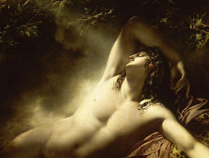 Anne-Louis GIRODET de Roussy-Trioson ~ detail The Sleep of Endymion (700x528, 339Kb)