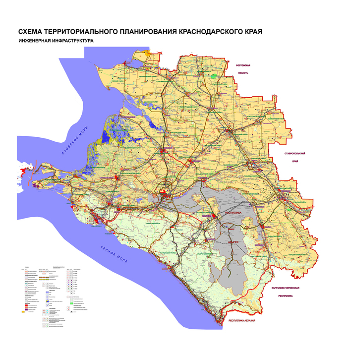 Автомобильная карта краснодарского края