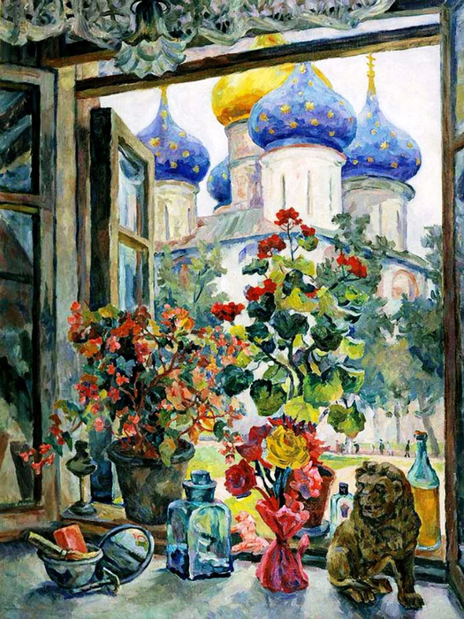 1 Александр Осмёркин «Вид из окна на Троице-Сергиеву лавру» 1947 (525x700, 543Kb)
