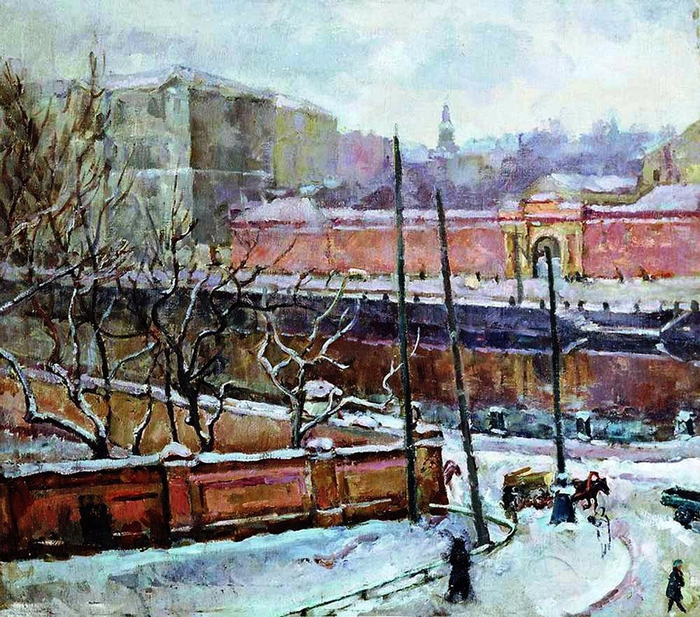 33 Александр Осмёркин «Ленинград. Фонтанка» (700x617, 569Kb)