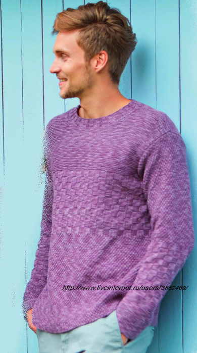 Мужской меланжевый пуловер 3 (390x700, 300Kb)