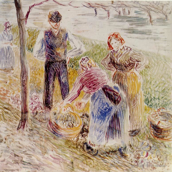 Camille Pissarro- Harvesting Potatos (1884-1885) (700x700, 633Kb)