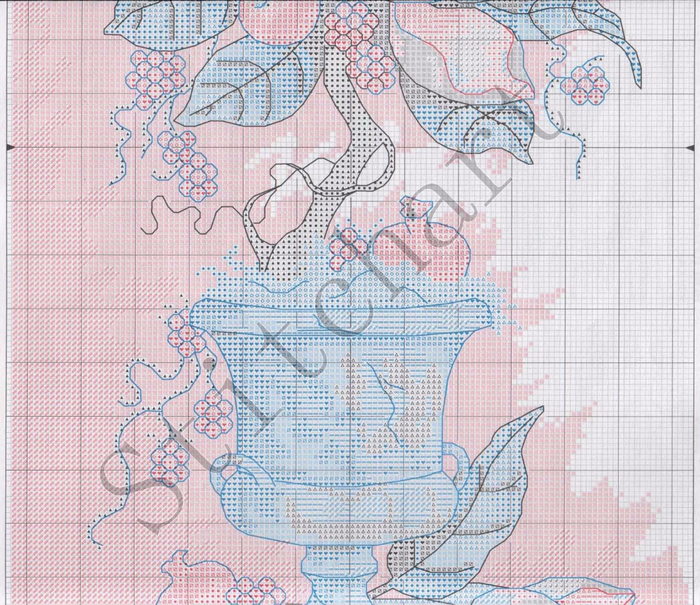 Stitchart-Urn of Magnolias2 (700x605, 569Kb)