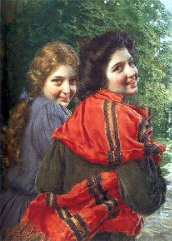 gaetano-bellei-deux-jeunes-filles-souriant (336x470, 76Kb)