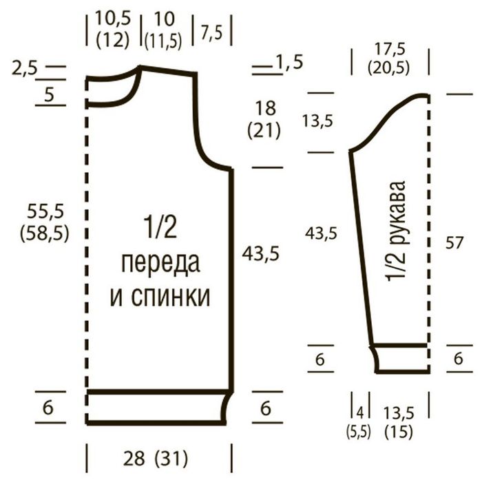 Мужской бомбер спицами схемы