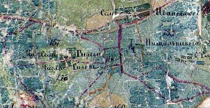Старая карта перово