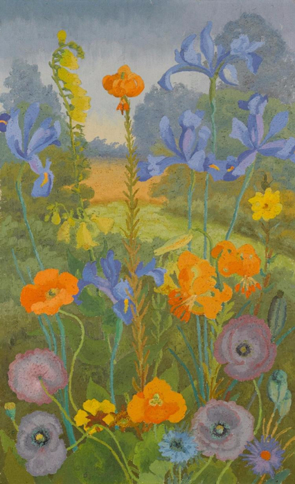 Poppies, Cornflowers, Snap-dragons, Irises and Lilies (426x700, 363Kb)