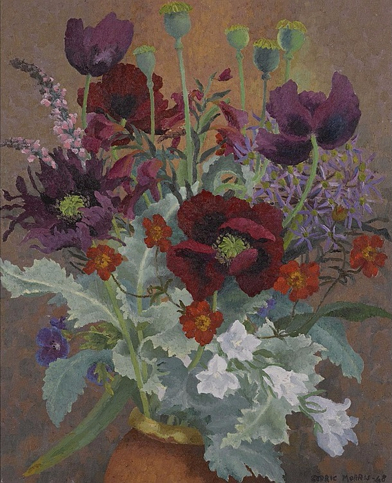 STILL LIFE, NECK OF VASE WITH SUMMER FLOWERS (568x700, 488Kb)