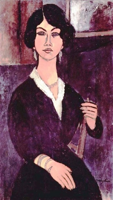 Amedeo Modigliani  Сидящая женщина 1916 (396x700, 303Kb)