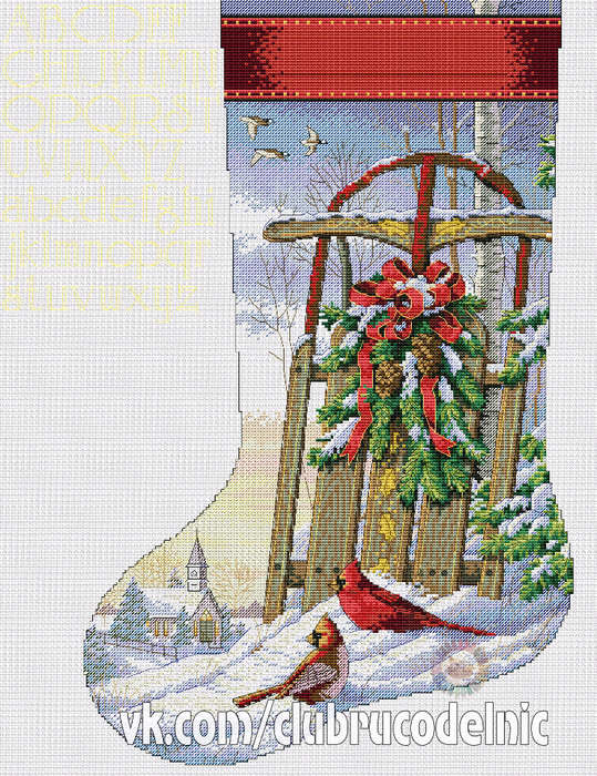 17-Dimensions08819_ChristmasSledStocking (539x700, 699Kb)