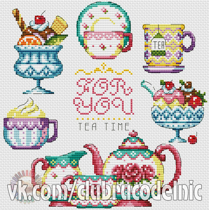 Tea Time (694x700, 732Kb)