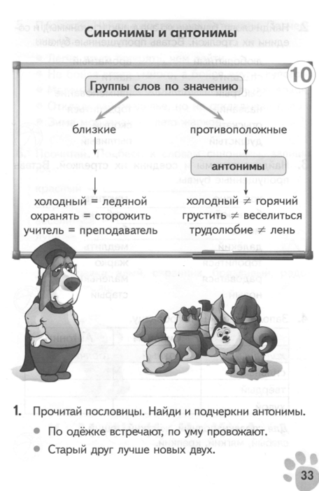 Антонимы технологическая карта урока 2 класс