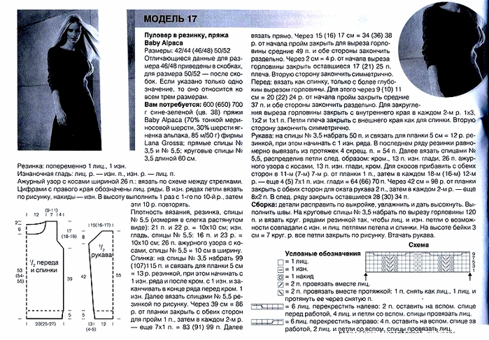 Лана гросса вязание спицами модели и схемы