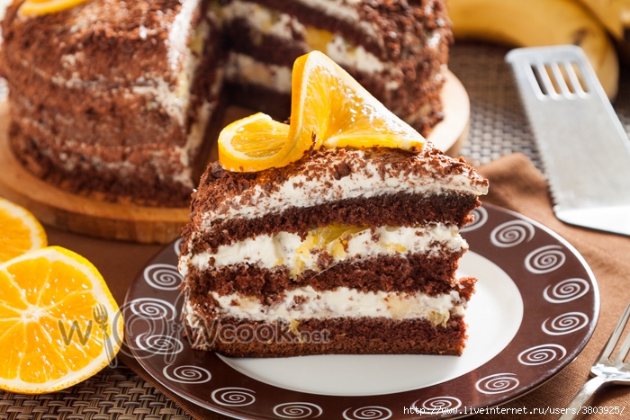 Шоколадно-апельсиновый торт 
