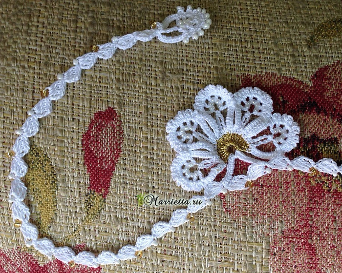 Сережки и ожерелье крючком. Схемы вязания (7) (700x560, 603Kb)