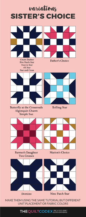 Variations-Sisters-choice-quilt-block-pink (276x700, 151Kb)