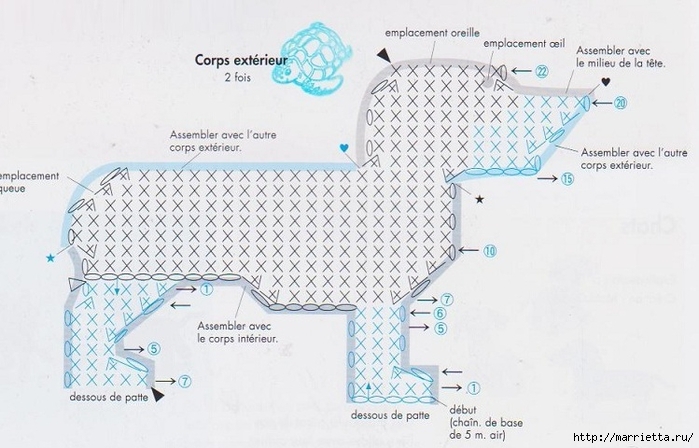 Схемы вязания собачек амигуруми (3) (700x448, 214Kb)