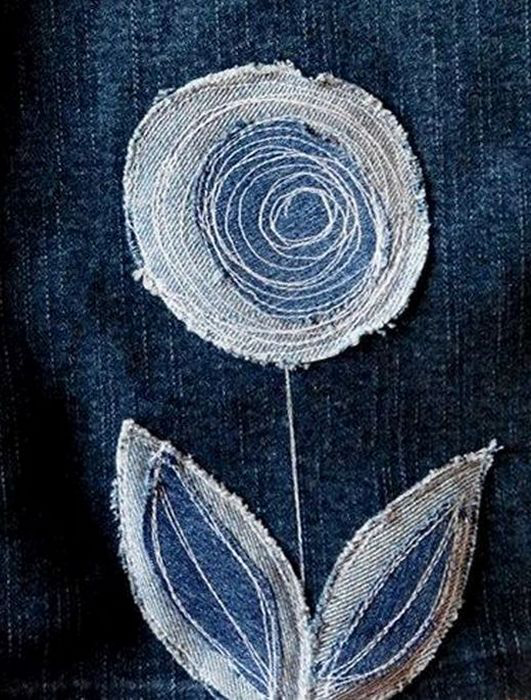 Картины из джинсовой ткани своими руками для начинающих пошагово