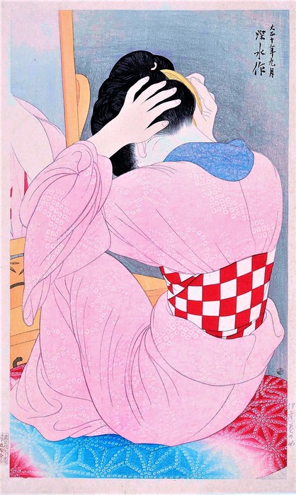     (Woman wearing an under-sash (Datemaki no Onna)),   43.7 x 26.2,    (418x700, 104Kb)