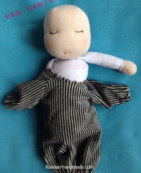 Вальдорфская кукла. Как сшить младенца-сплюшку (78) (487x597, 211Kb)