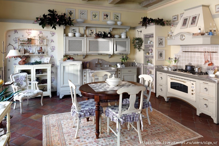 Стиль прованс на кухне: постоянная романтика и уют (+75 фото красивых интерьеров)