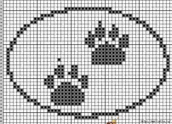 Жаккард с котятами. Схемы вязания (6) (692x499, 393Kb)